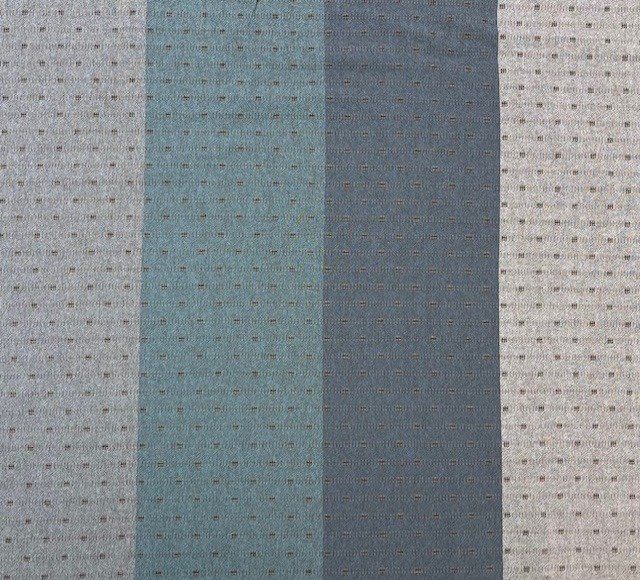 Cotton Yarn Dyed Blue Tones Color Block