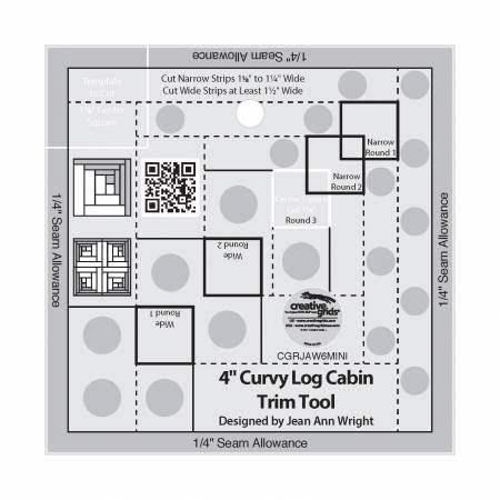 Creative Grids 4" Curvy Trim Tool Log cabin