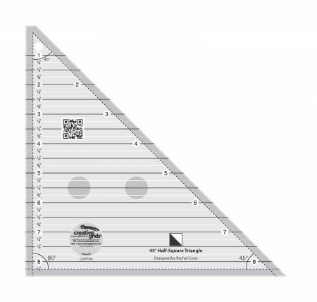 Creative Grids 8.5" 45 Degree Half-Square Triangle Quilt Ruler