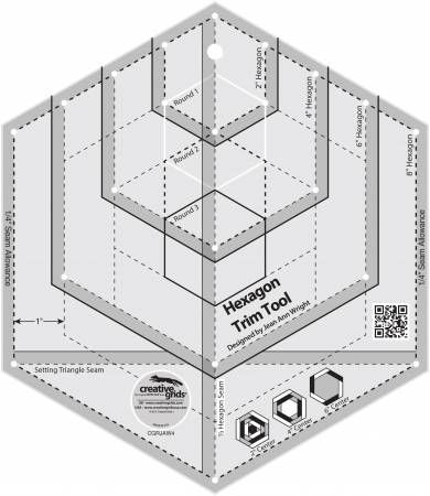Creative Grids Hexagon Trim Tool 2in 4in 6in 8in With 21 Holes