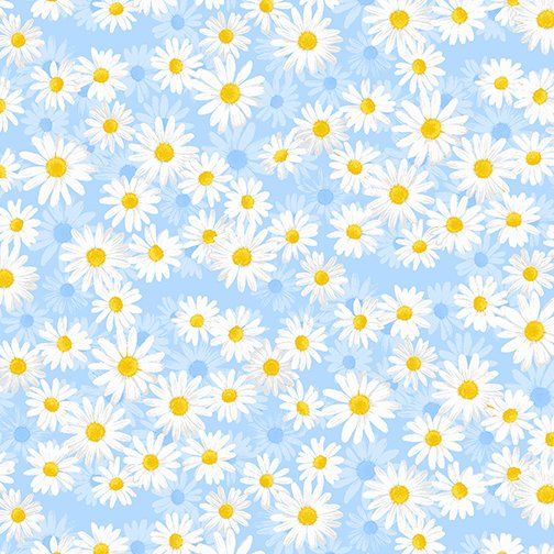 Daisy Dance Blue 108" Wide back