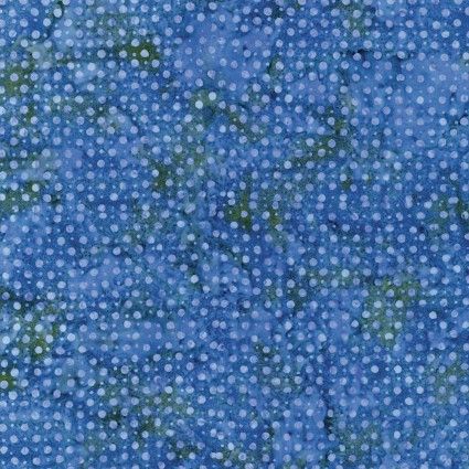 Dots Blue/Green Batik Benartex