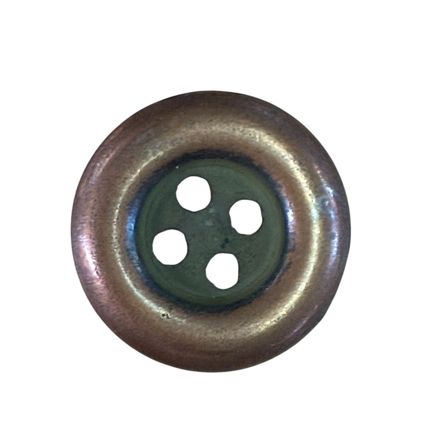 Copper Metal 4 Hole Button 1/2"