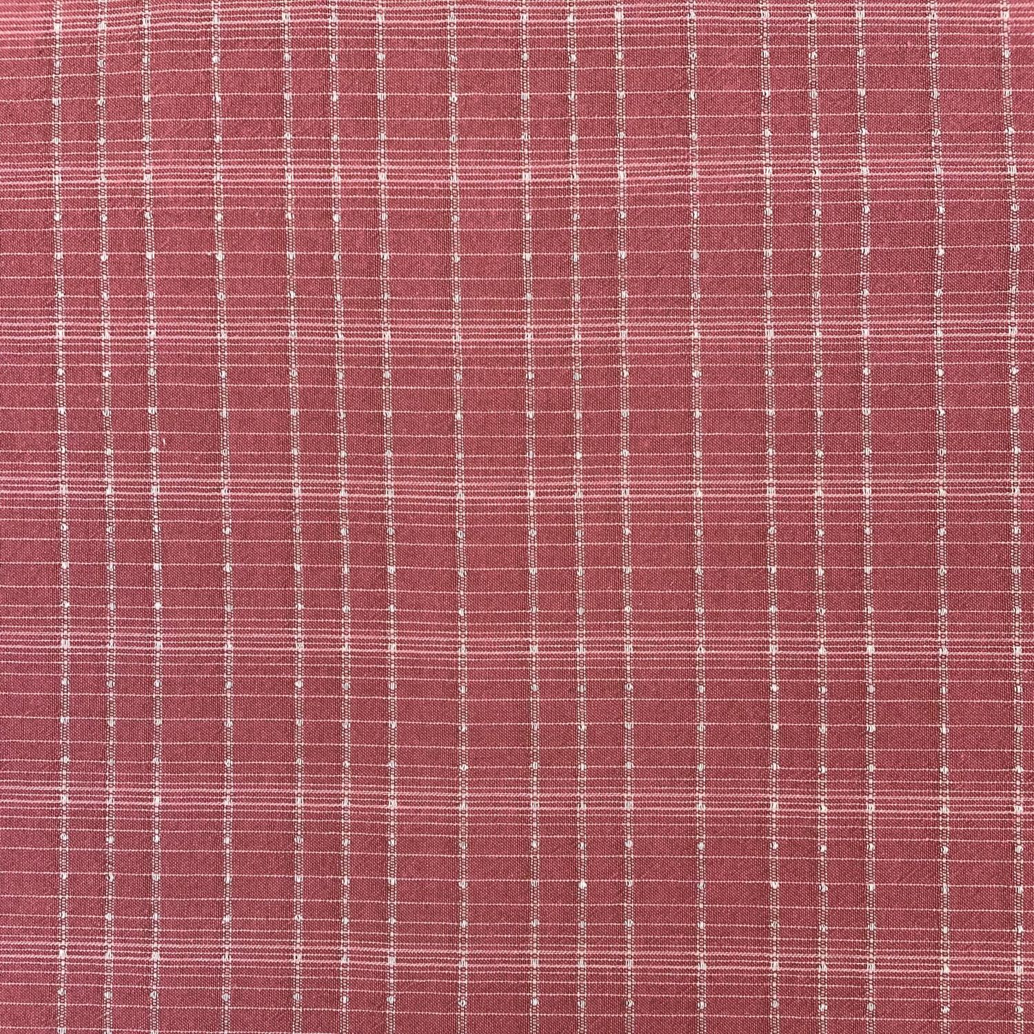 Cotton Yarn Dyed Rose Grid Cosmo