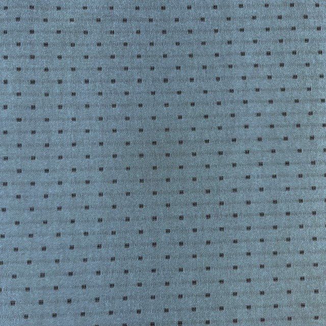 Cotton Yarn Dyed Slate Blue Squares