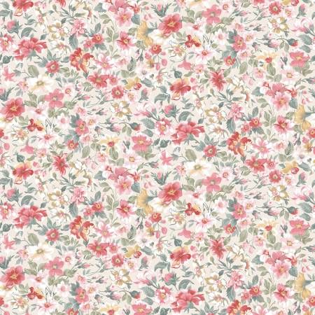 Cream/Multi La Fleur Floral Flannel