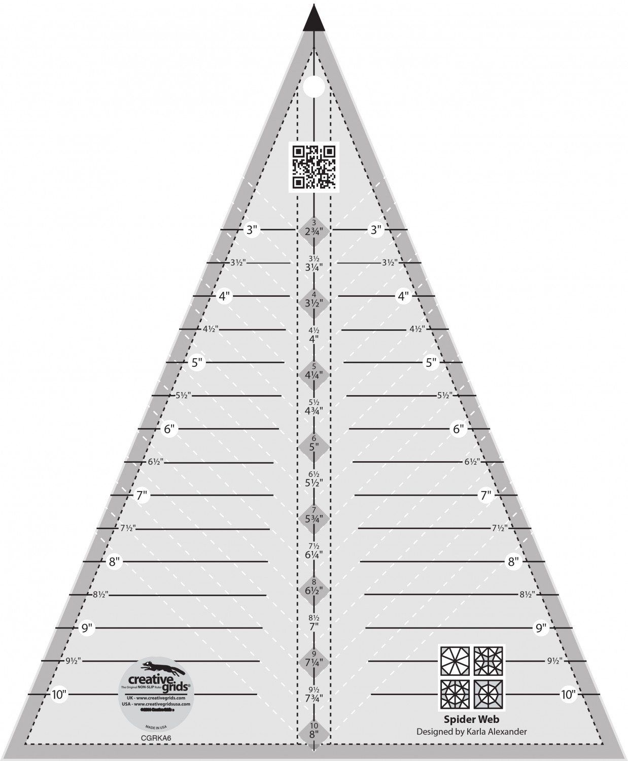 Creative Grids Non-slip Spider Web ruler
