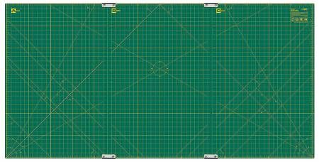 Cutting Mat Set of 3 Mats with Clips Green 35in x 70in