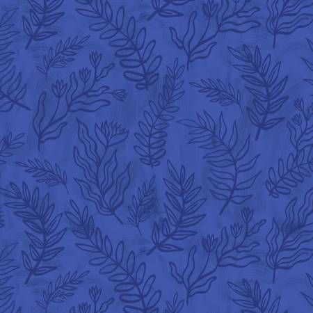 Cyprus Linear Sprigs Dark Blue P&amp;B
