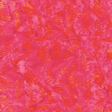 Dashes Pink/Orange Batik Benartex