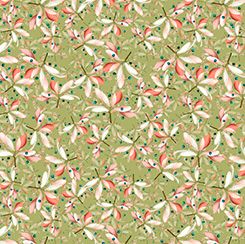 Dragonfly Garden - Floral Toss Sage QT Fabrics