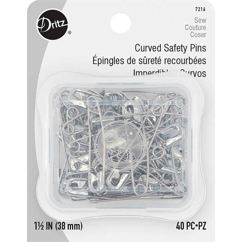 Dritz Curved Safety Pins Sz2 40ct