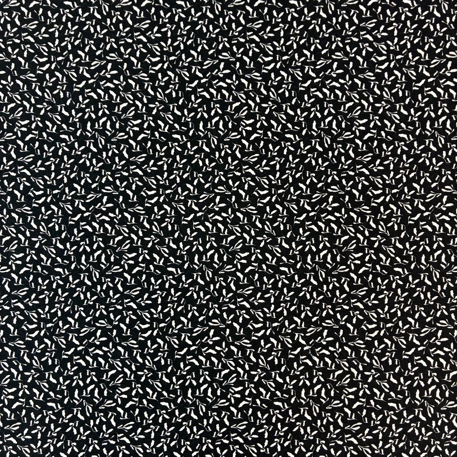 EB Italian Black White Print Cotton Poplin 58"