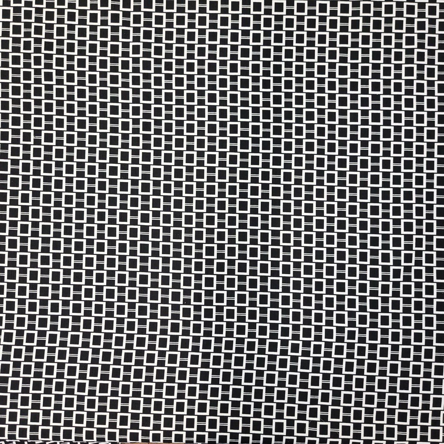 EB Italian Black &amp; White Cotton Jacquard