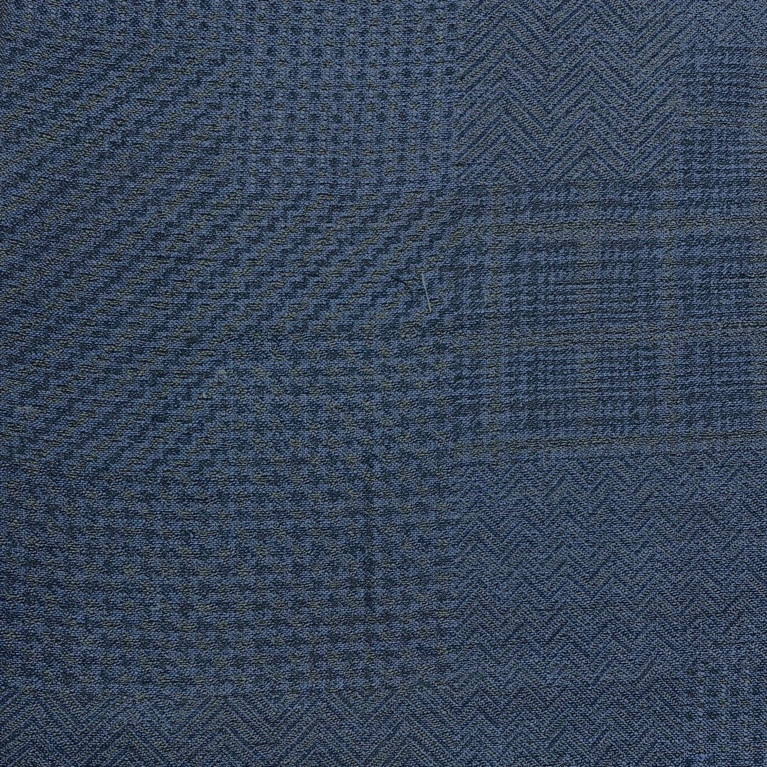 EB Italian Blue Linen Jacquard Midweight fabric