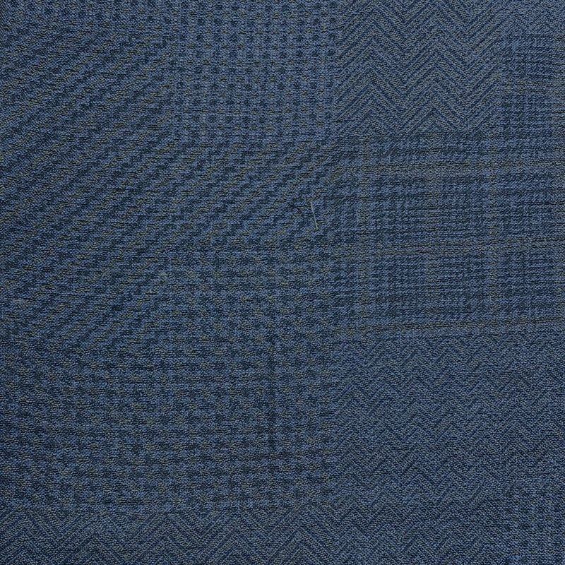 EB Italian Blue Linen Jacquard Midweight fabric