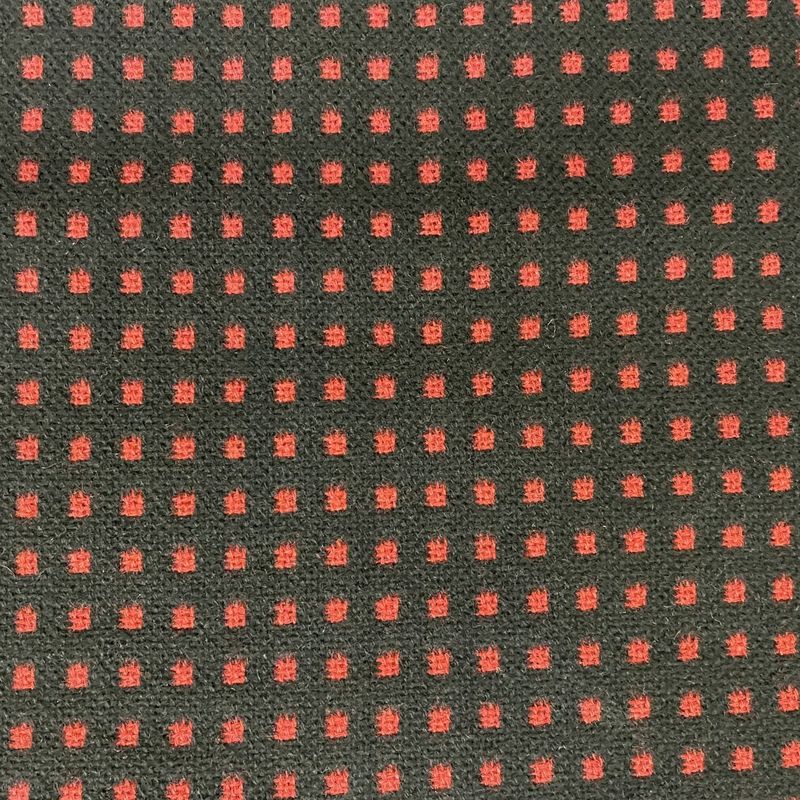 EB Italian Coating Reversible Checked Wool Red &amp; Black 59"