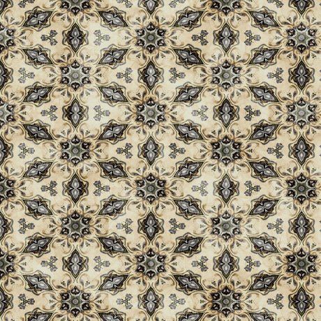 Dragon Fyre Cream and Gray Medallions QT Fabrics
