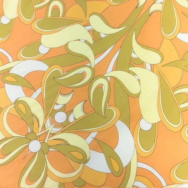 EB Italian Art Deco Citrus Multi Viscose Poplin Shirting 55"