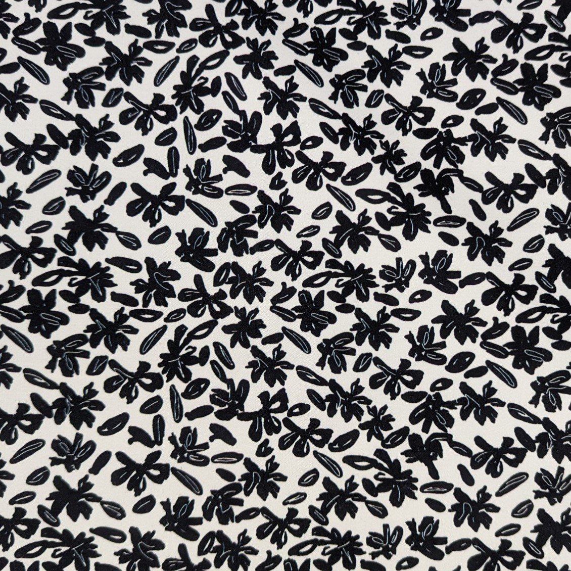EB Italian Black &amp; White Floral Cotton/Lycra