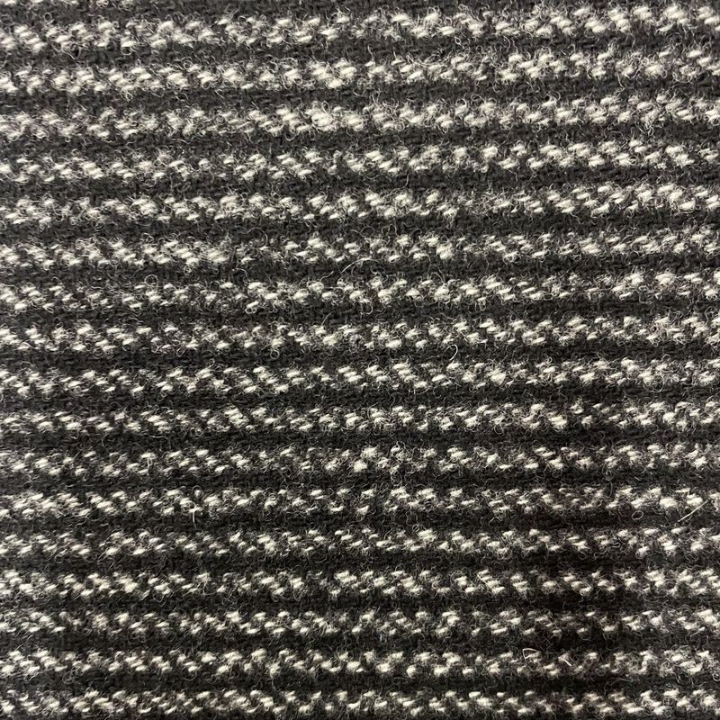 EB Italian Coating Double Faced Wool Striped/Black Wool 60"