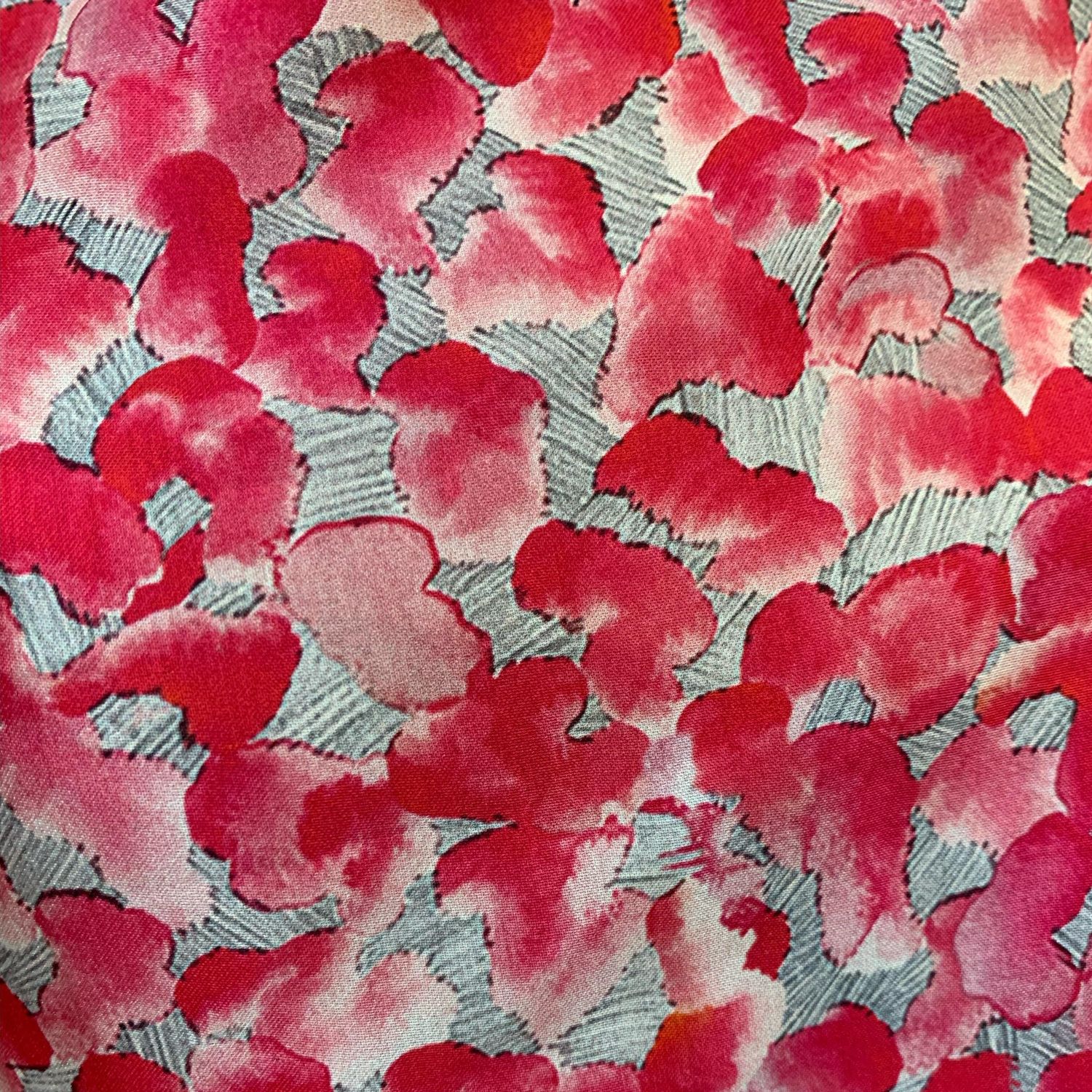 EB Italian Pink Petals Viscose Sateen