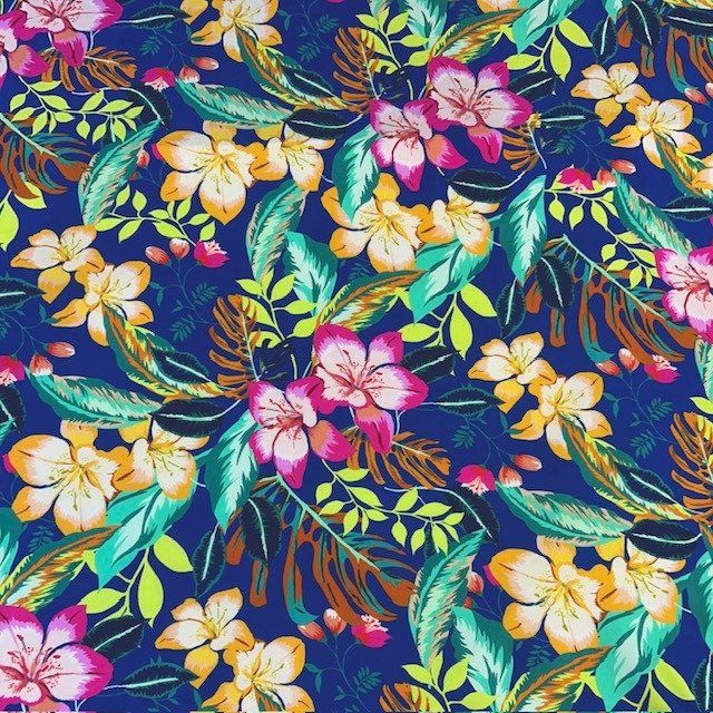 EB Italian Tropical Floral Viscose Charmeuse 52"