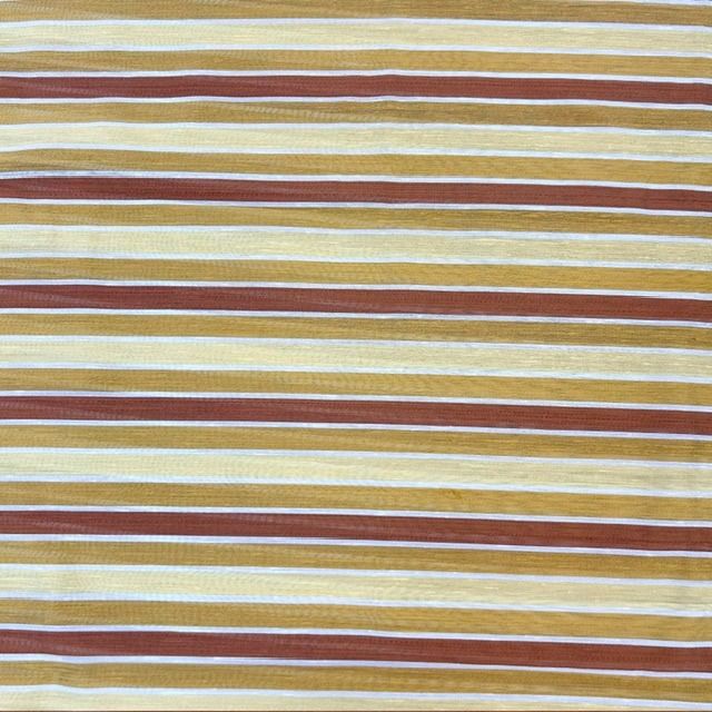 EOB 2.5 yd Textured Silk Yellow Stripes 35" Wide