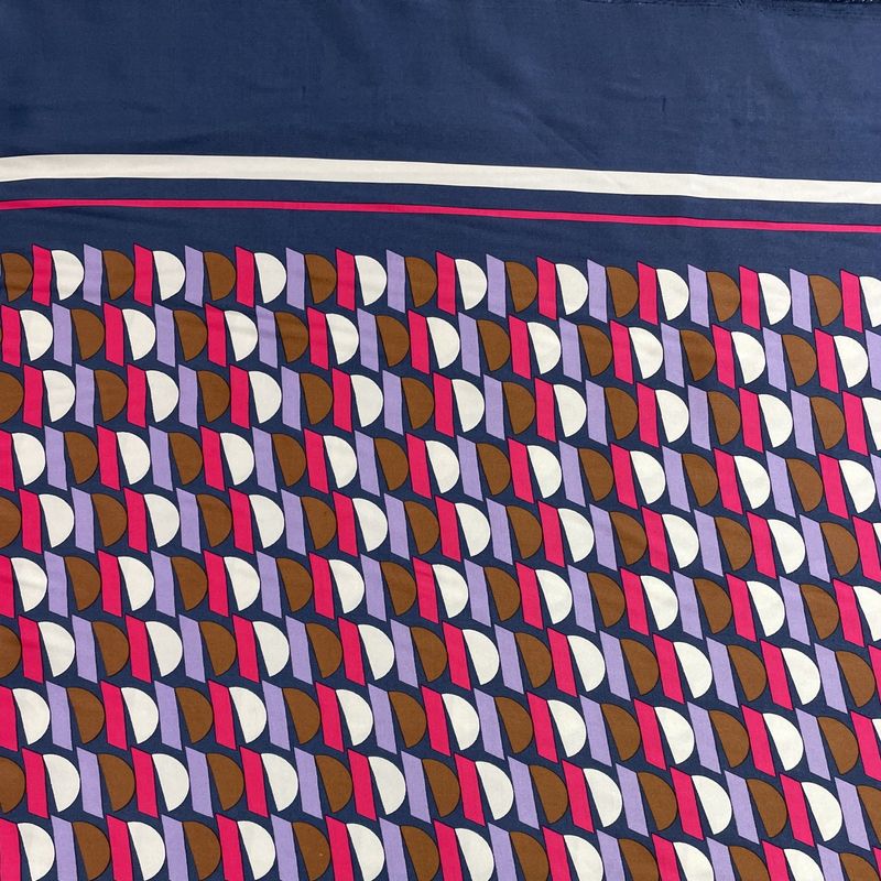 EB Italian Border Print Viscose Satin Charmeuse