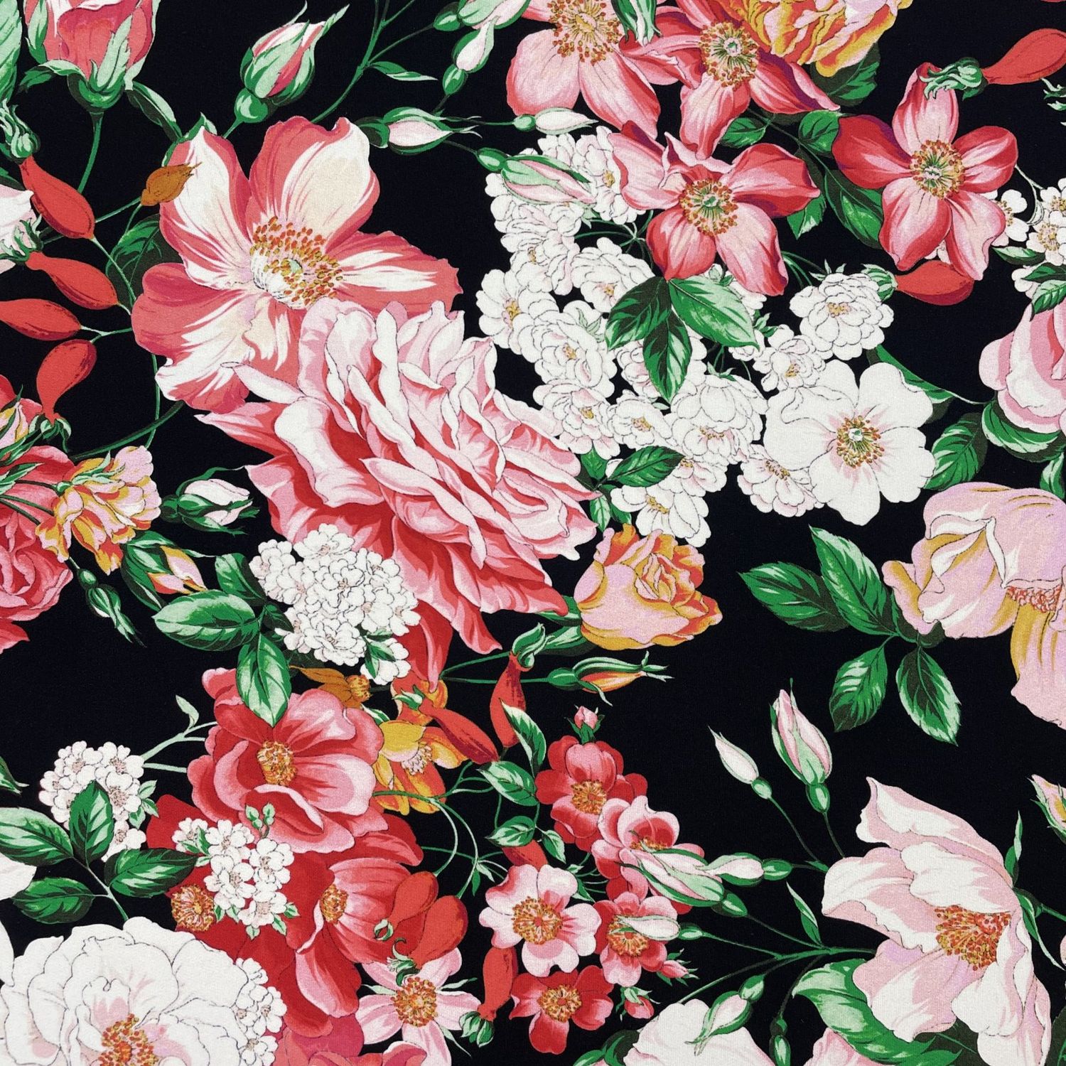 EB Italian Emanuel Ungaro Floral Silk/Lycra Crepe