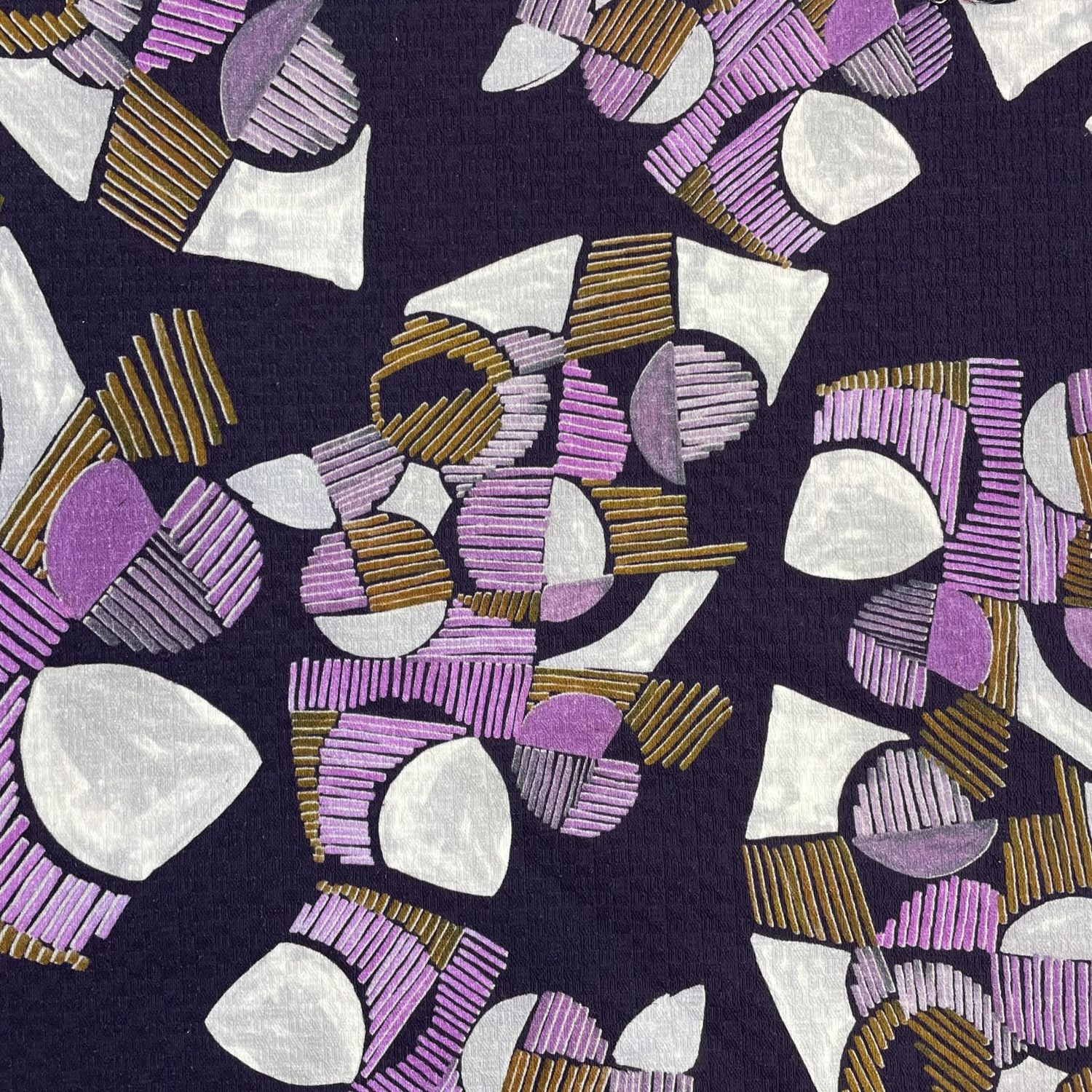 EB Italian Purple Print Cotton Jacquard
