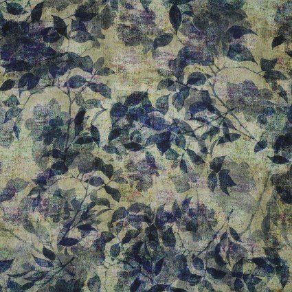 EOB .667 yd Sage Floral 100% Rayon Radiance Prints - Verhees Textiles