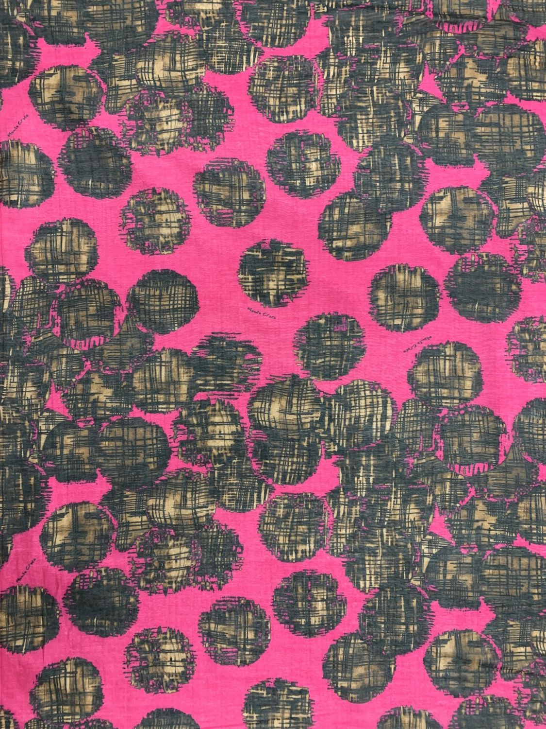 EOB 1.75 yd EB Italian Circle Print Silk Cotton Voile Magento 55/56"