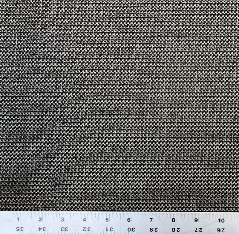 EOB 2.33 yd 100% Wool Italian Suiting Black/Tan 60"