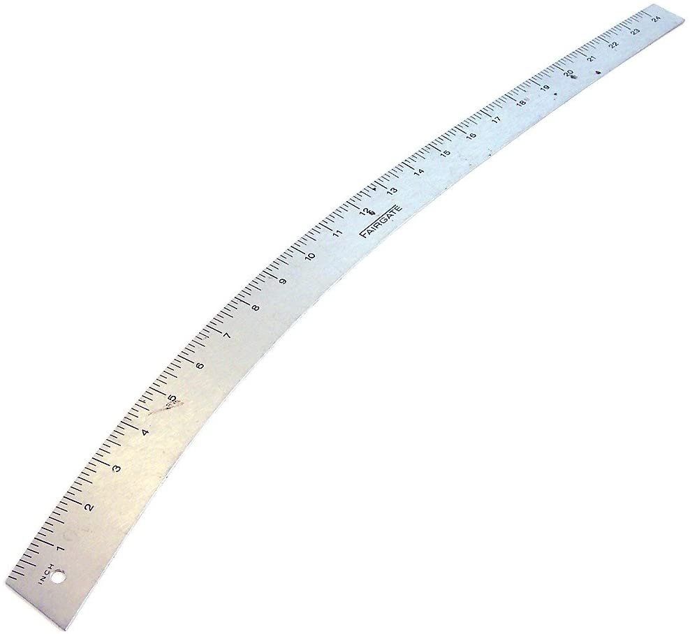 Fairgate Hip Curve Metal Ruler 24"