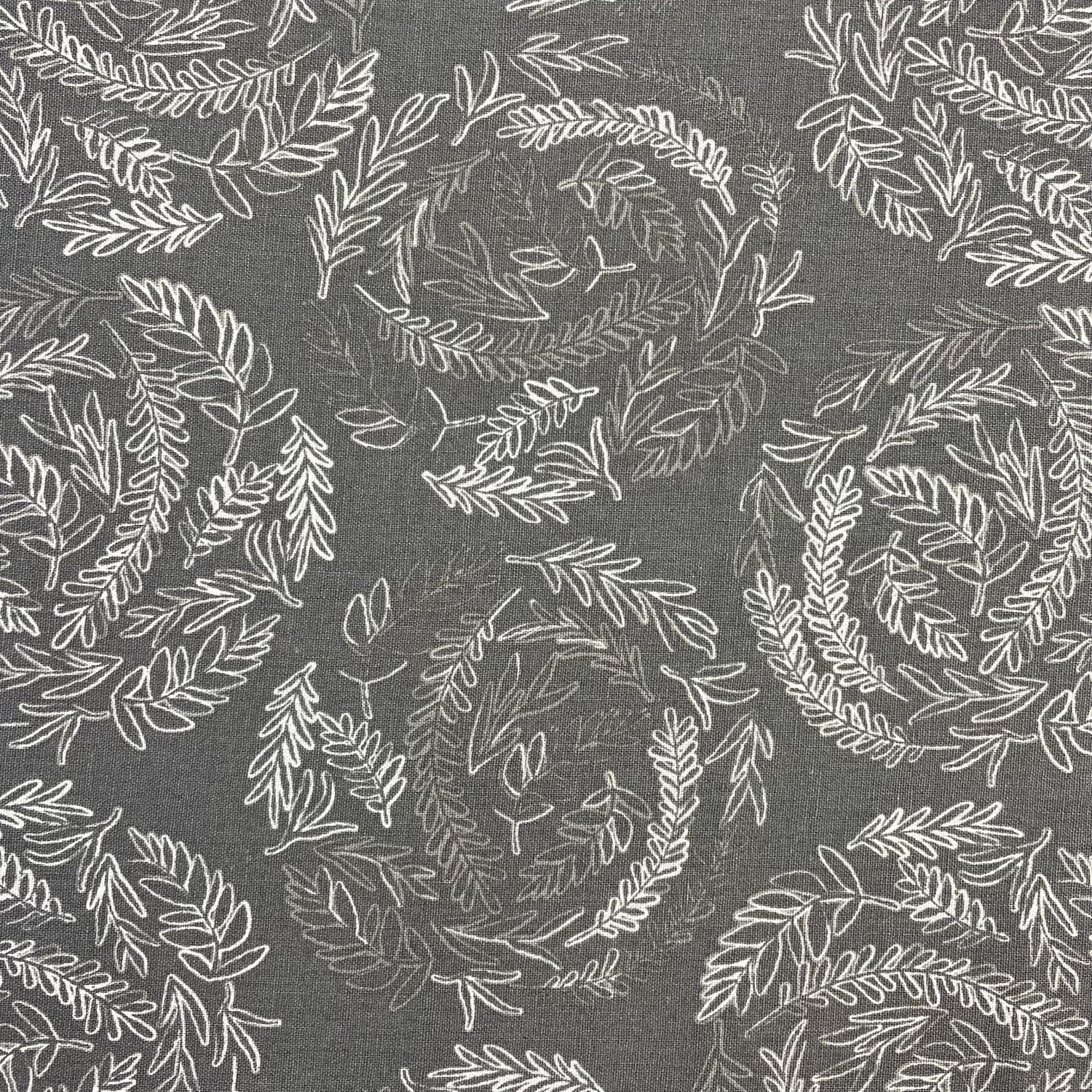 Fernlike Impressions Linen Blend Carbon Art Gallery light weight fabric