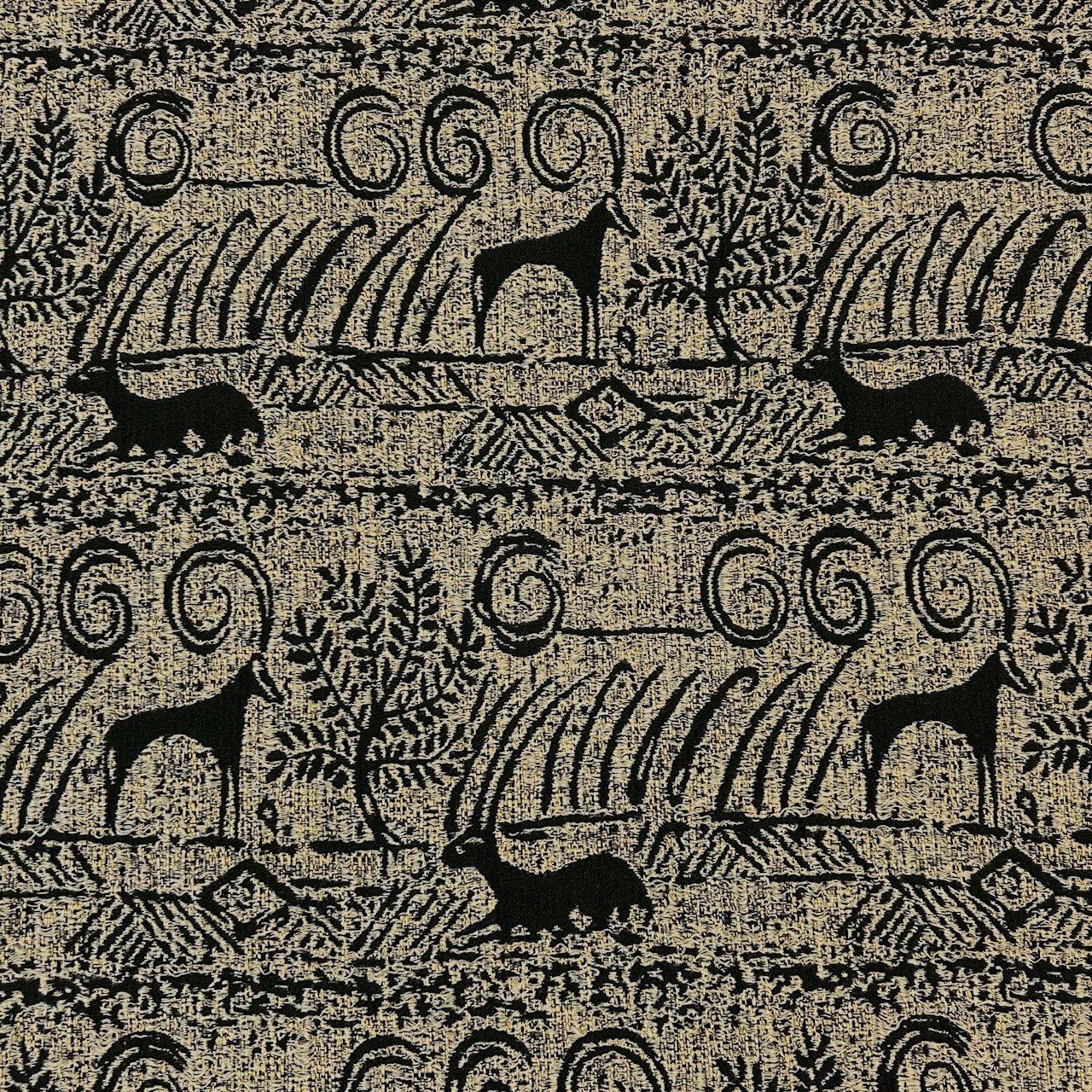 EOB 1.125 yd Linen/Cotton Animal Pattern Jacquard 35"