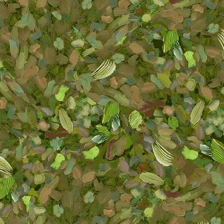Fluttering Petals Watercolor Texture Green QT