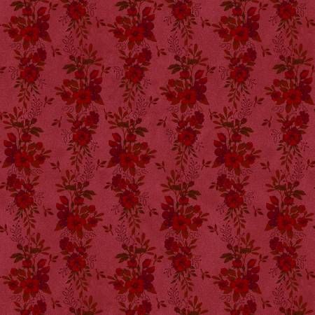 Flossie's Flowers Red Floral Stripes Henry Glass
