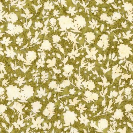 Flower Mix Sew Soft Rayon Batiks Lemongrass