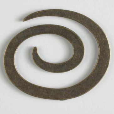 Full Metal Spiral Closure 50mm/1.97" Antique Brass