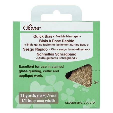Fusible Quick Bias Metallic Gold 1/4in x 11 yds Clover