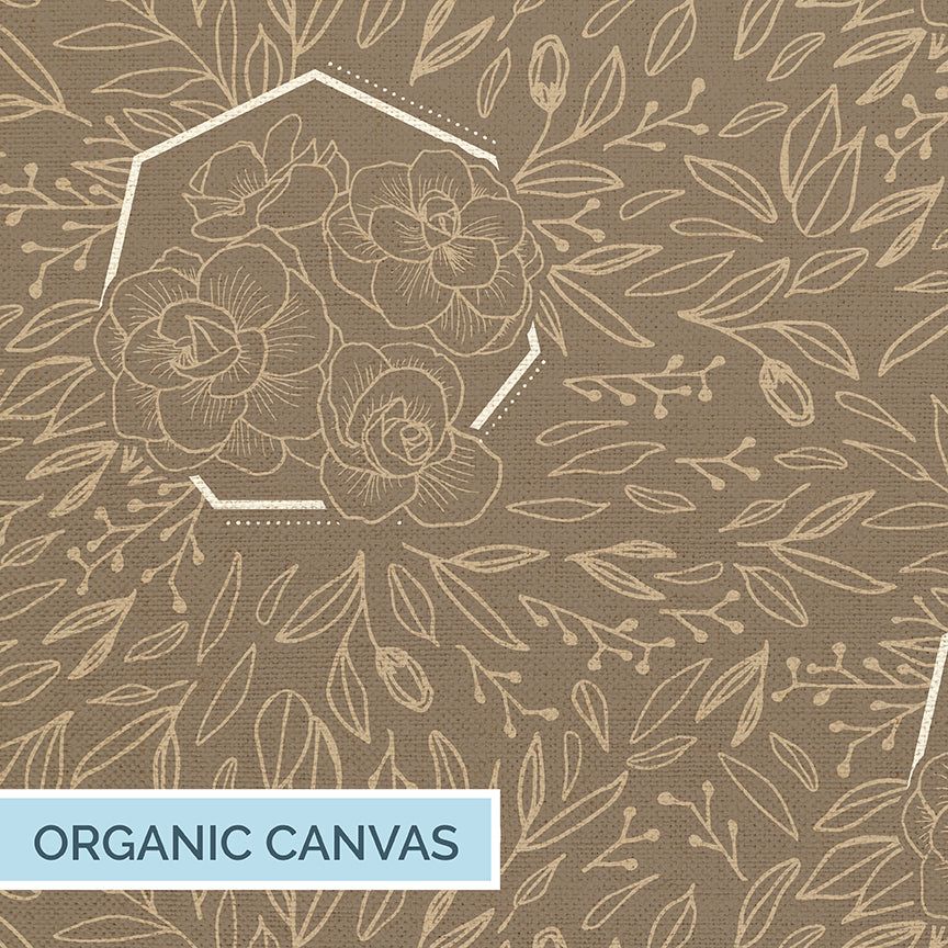 Geo Florals Tan/White Canvas Wild &amp; Wonderful Floral