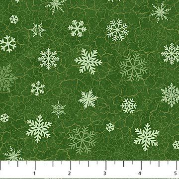 Green Snowflakes Beary Merry Christmas NC