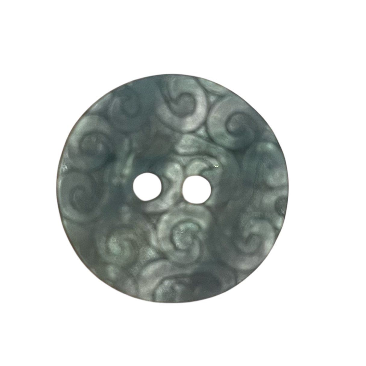 Grey Polyester Button 2 Holes 18mm