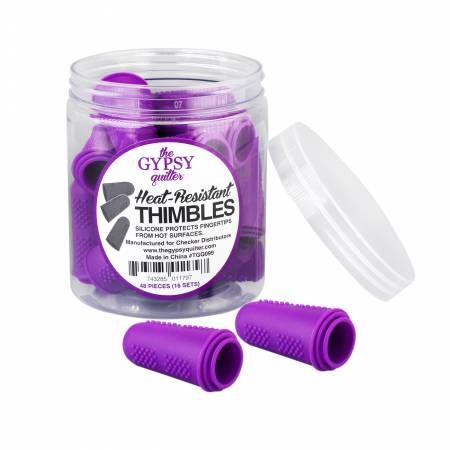 Heat Resistant Thimbles set of 3 Purple Gypsy Quilter
