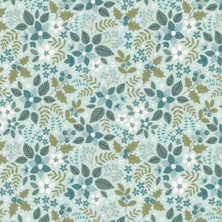 Holly &amp; Hearth Yule Frost Benartex Quilting Cotton