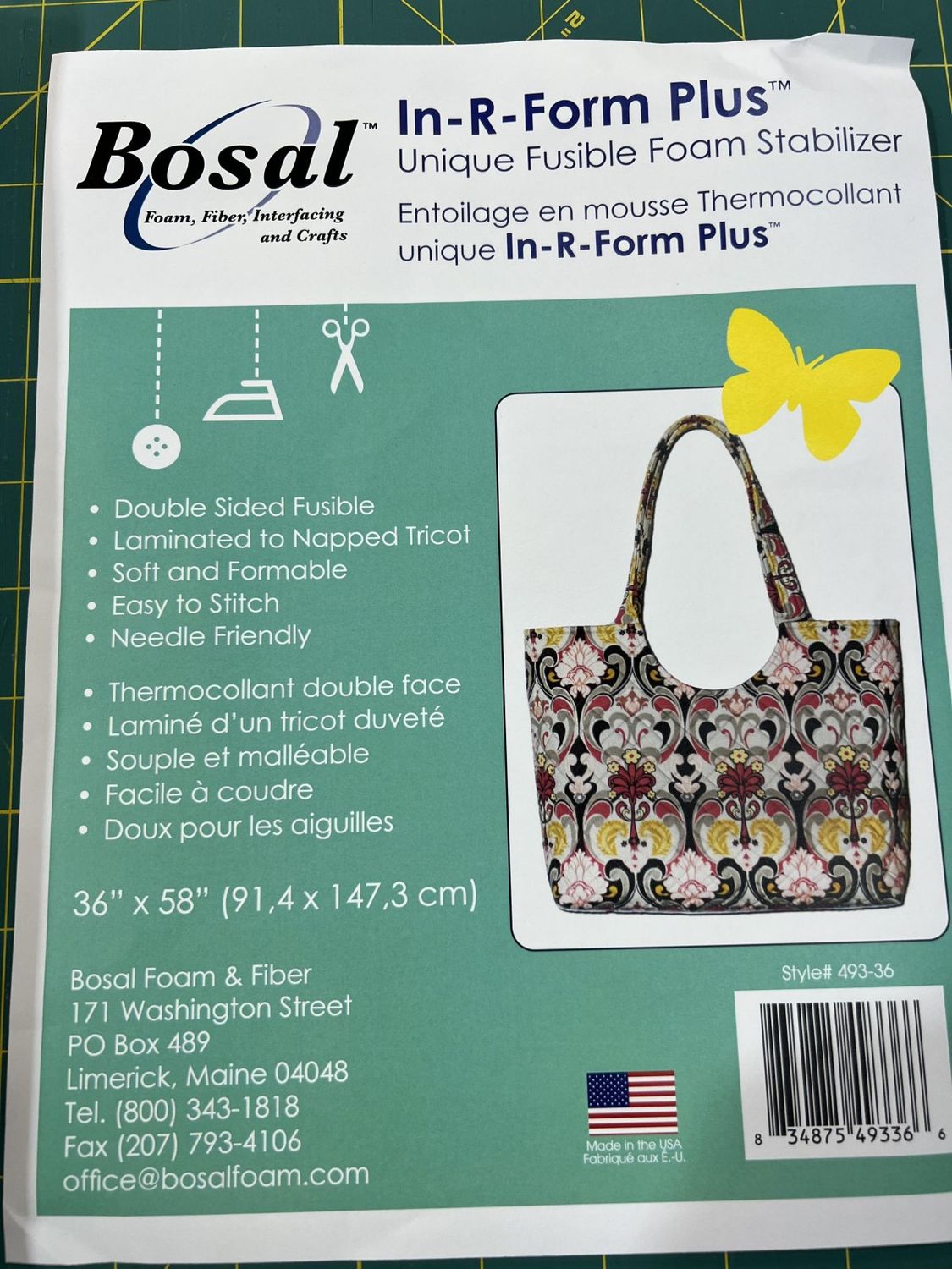 In-R-Form Double sided Fusible Foam Stabilizer Bosal