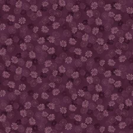 Flossie's Flowers Aubergine Pressed Daisies Henry Glass