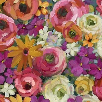 Fluttering Petals Packed Floral Multi QT